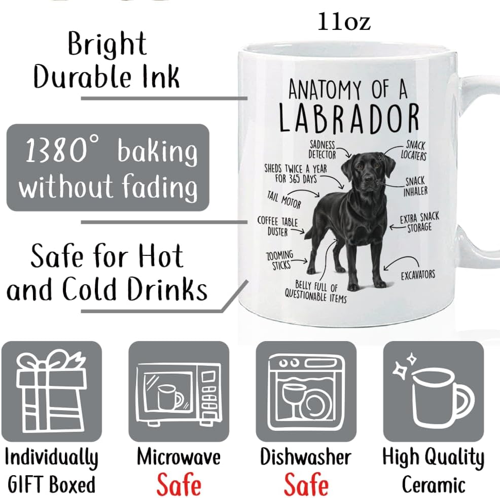 Taza de café con diseño de labrador regalo para amantes de los perros