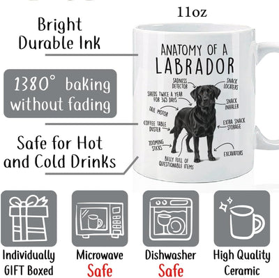 Taza de café con diseño de labrador regalo para amantes de los perros