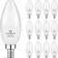Pack 12 Bombillas LED E12 6W 2700K Base Pequeña No Regulables