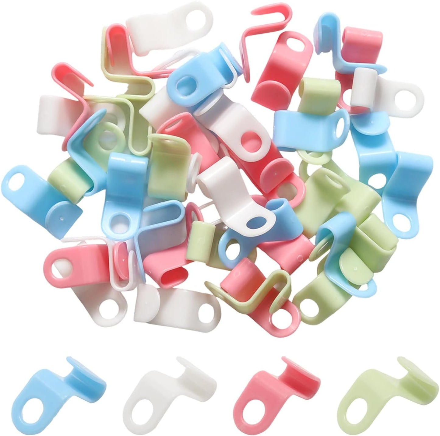 48 Ganchos Plástico Organizador Multicolor para Armario