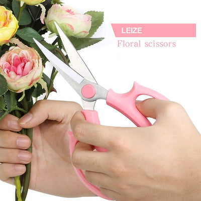 Tijeras florales acero inox grueso podadora rosa