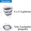 Cubo plegable 5L para limpieza doméstica y camping