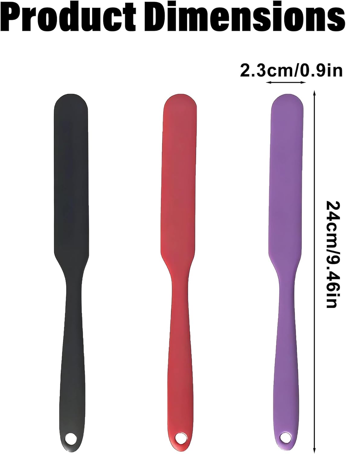 3 espátulas de silicona para tarros, para mezclar y untar mantequilla de pastel