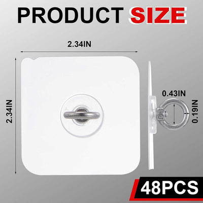 48 Pzas Ganchos Techo Acero Inox Impermeables Sin Clavos