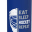 Botella de agua acero inoxidable aislada para niños y mujeres amantes del hockey