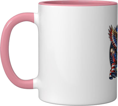 Taza cerámica patriótica de águila para el 4 de julio 1776-2026