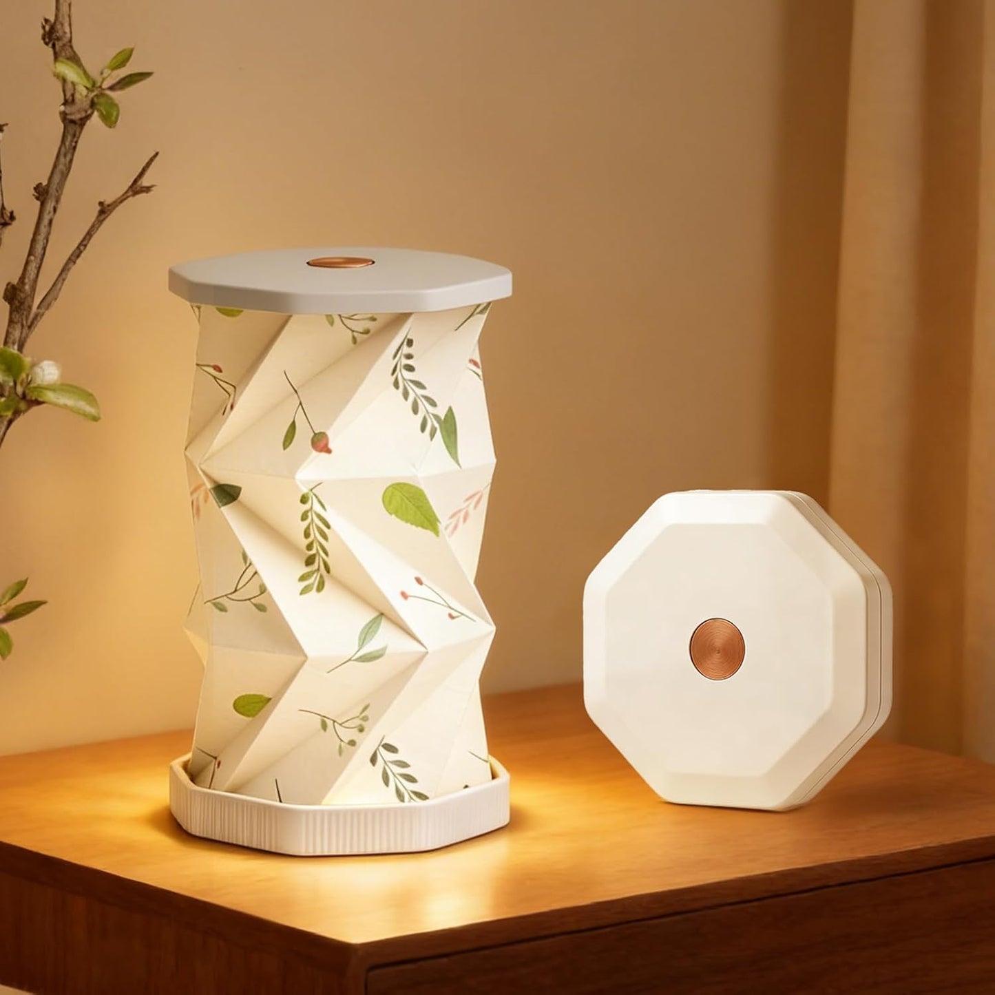 Luz Nocturna Plegable Control Táctil Recargable USB Minimalista