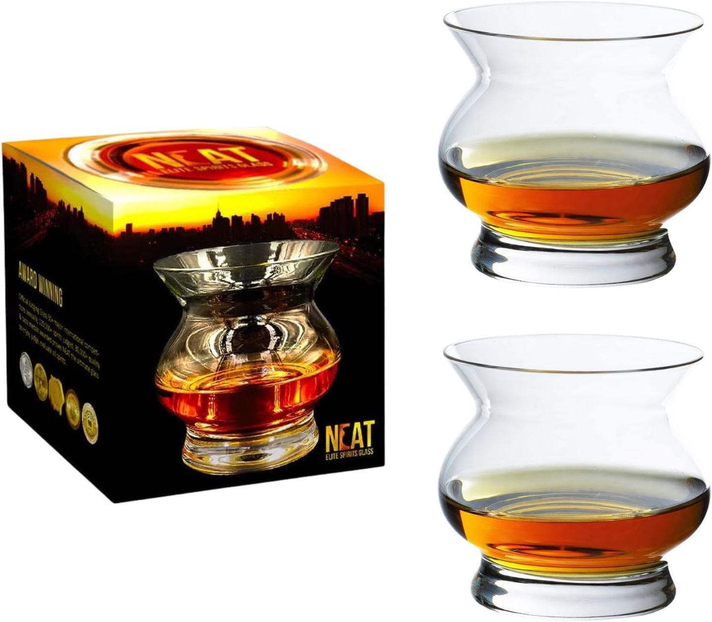 Juego de 2 vasos para juzgar Neat Glass Elite Spirits