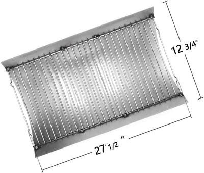 Bandeja goteo acero inox 27pulg para parrilla carbón