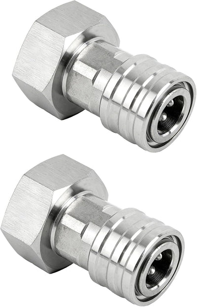 Adaptador manguera jardín a lavadora 3/4 pulg a 1/4 acero inox