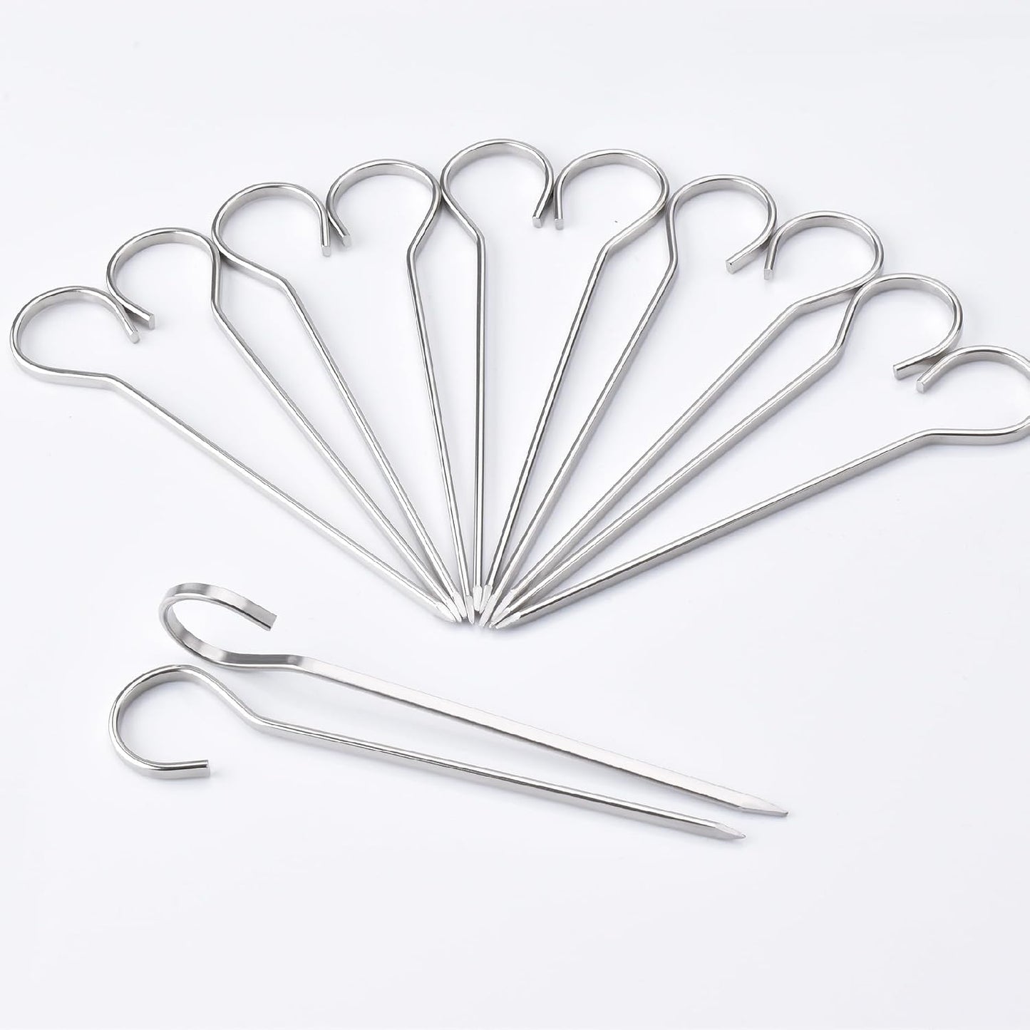 Brochetas planas acero inox 4.75pulg 12pzas