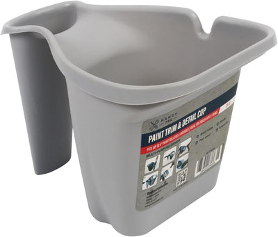 Taza pintura 28oz con soporte plástico gris reutilizable