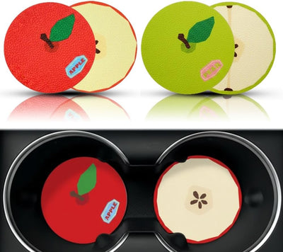 4 Posavasos Serie Fruit 2.75pulg Antideslizantes Coche