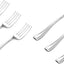 Set 2 Tenedores Plástico Plateado 4pulg Resistente