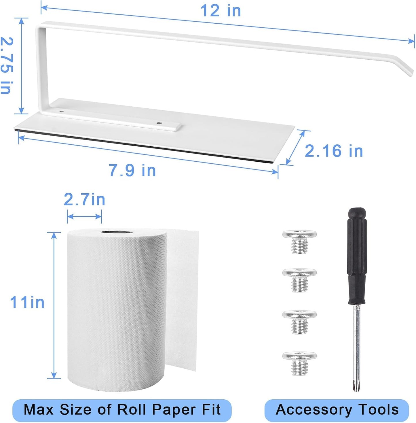 Soporte magnético para toallas papel nevera baño garaje