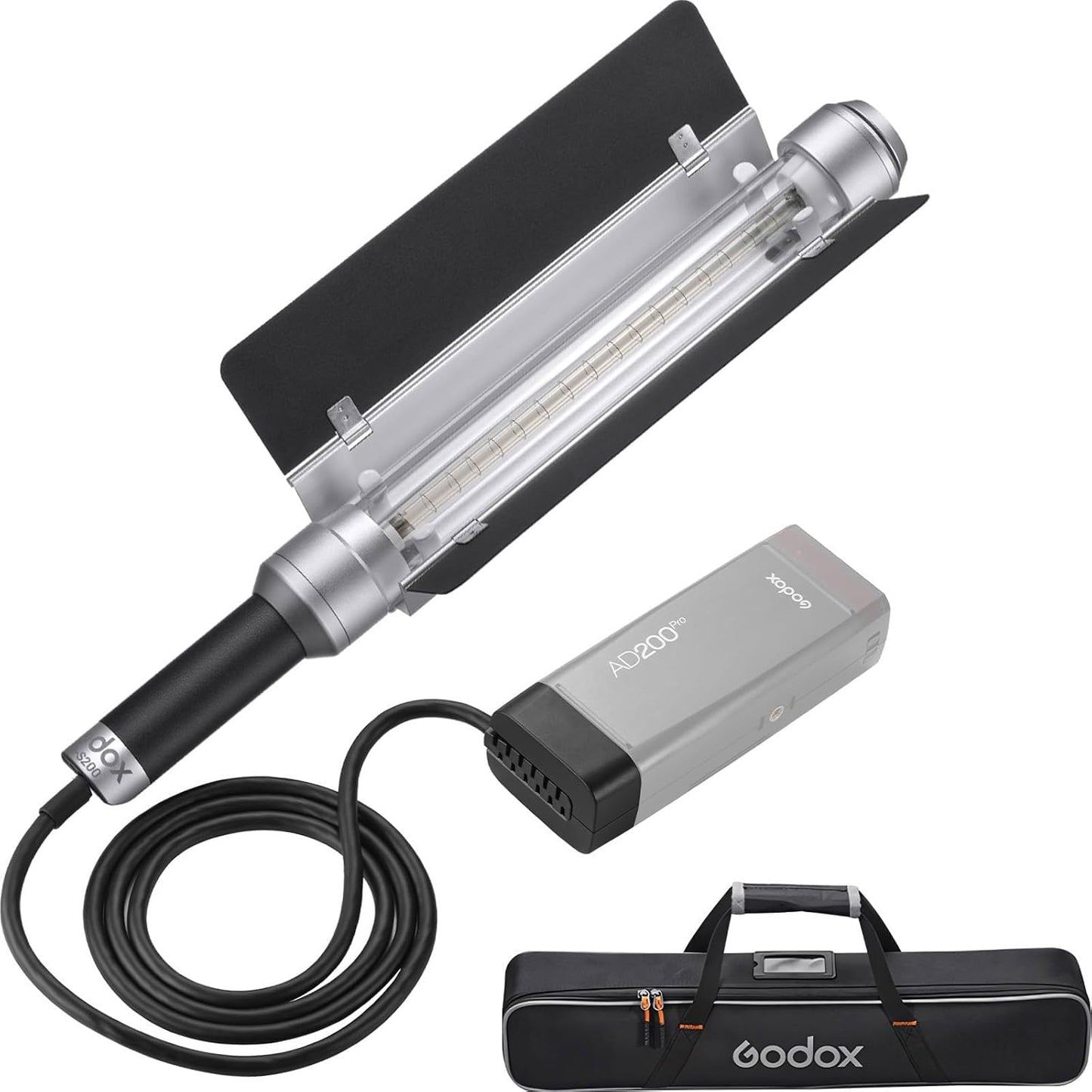 Flash de bolsillo AD200 200W 5800K con puerta de granero