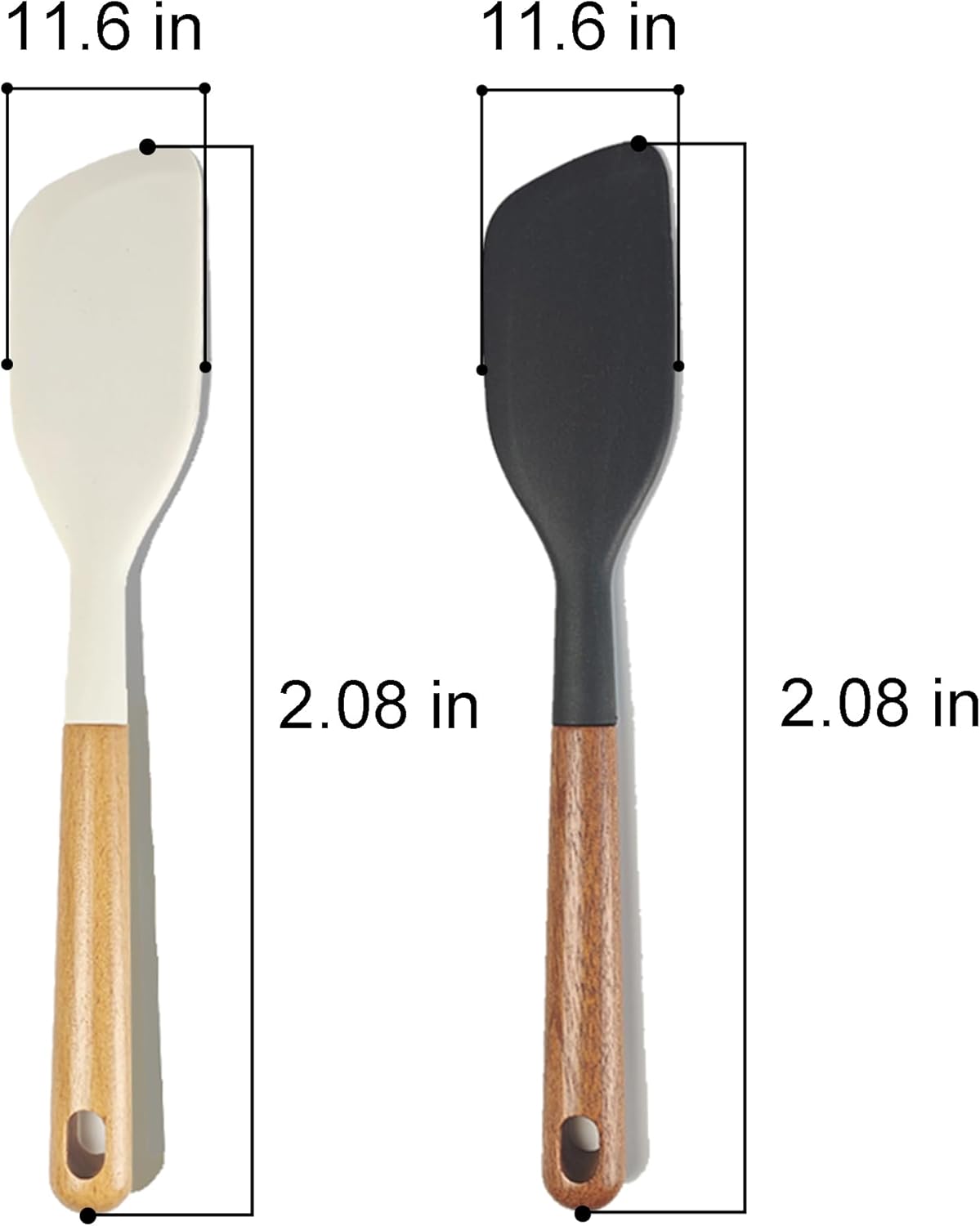 Espátula silicona mango madera para hornear y glasear