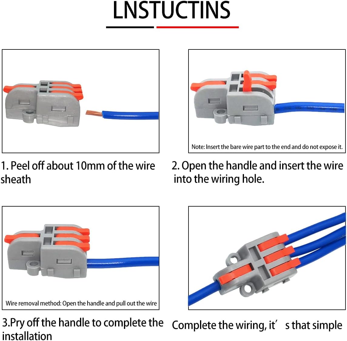 Conector de alambre compacto 1pulg 14 pzas con tornillos