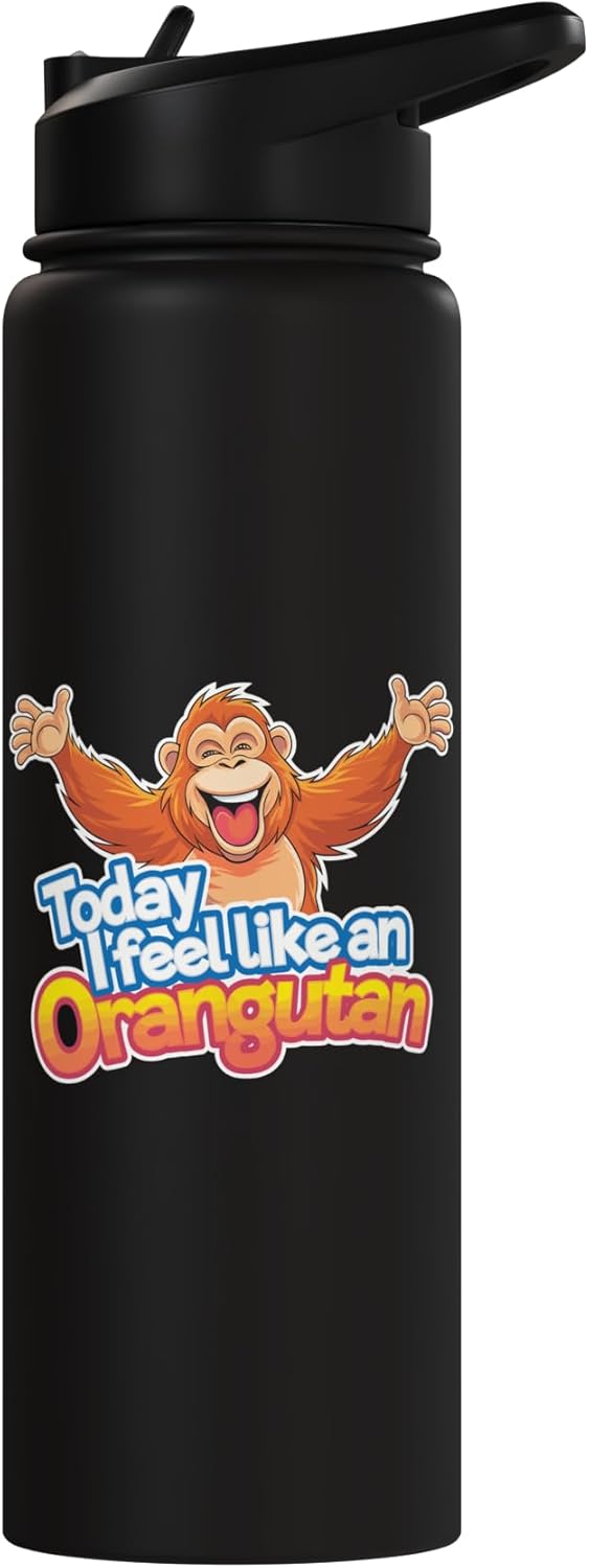 Botella de agua acero inoxidable orangután para niños