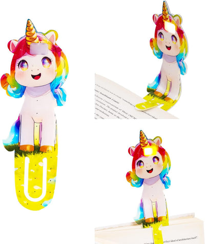 Marcapáginas con luz LED recargable 3 colores para niños