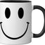 Taza Cerámica Sonrisa Feliz Estilo Negro/Blanco