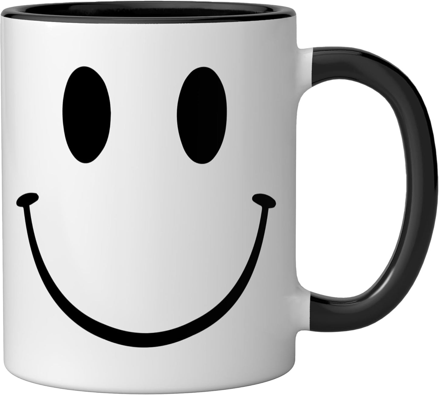 Taza Cerámica Sonrisa Feliz Estilo Negro/Blanco