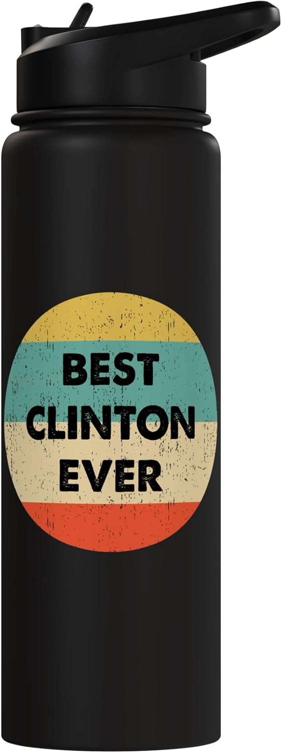 Botella de agua acero inoxidable Clinton Name