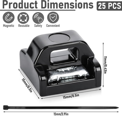 25 Set Bridas Magnéticas Cables Soporte Multiuso