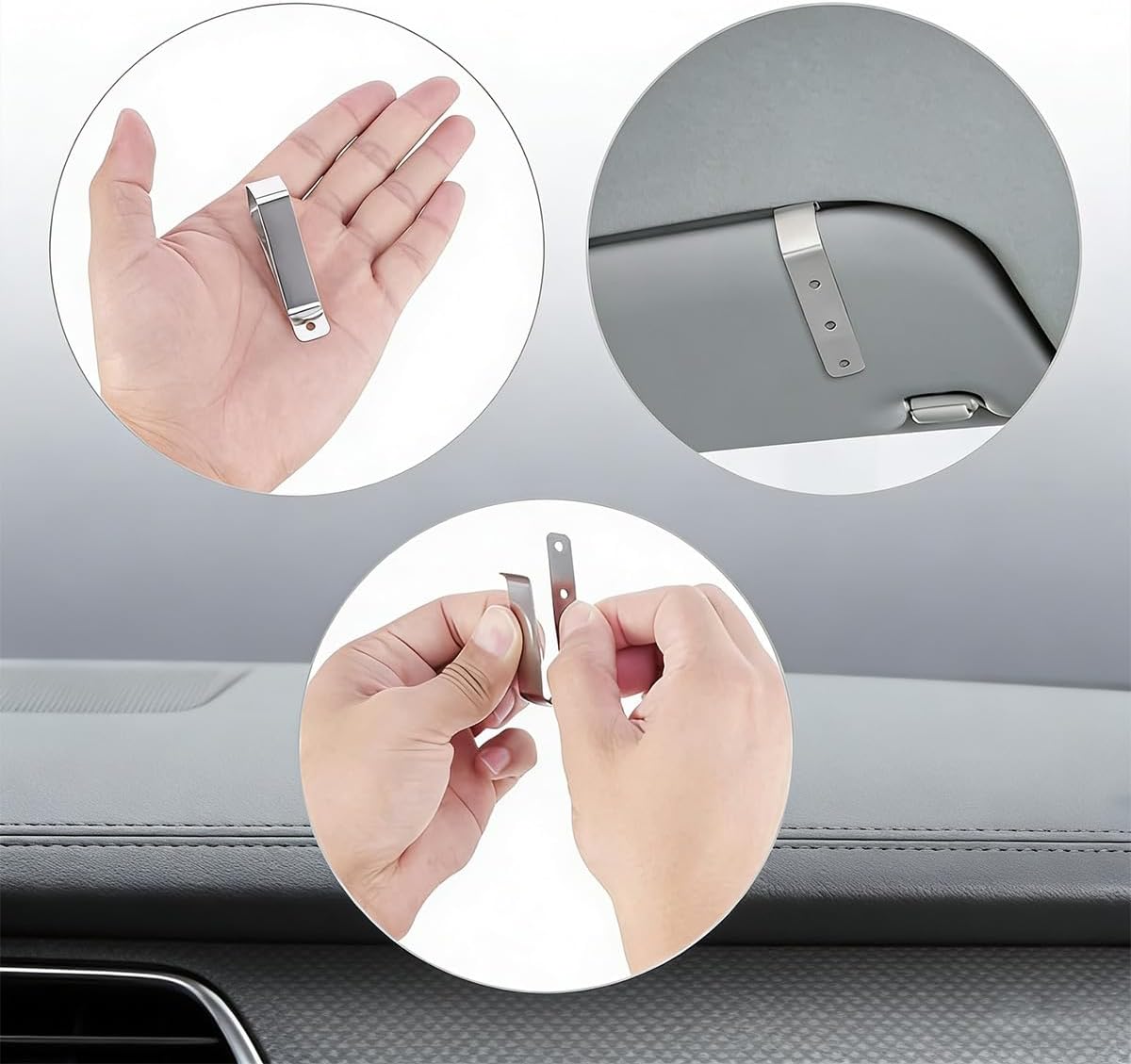 20 Pzas Clip Abridor Puerta Garaje Accesorio Universal Acero Inox