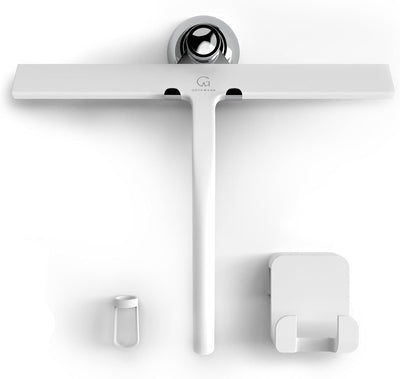 Escobilla ducha silicona puerta vidrio acero inox 11pulg