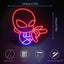 Arte pared con luz LED araña para sala juegos dormitorio