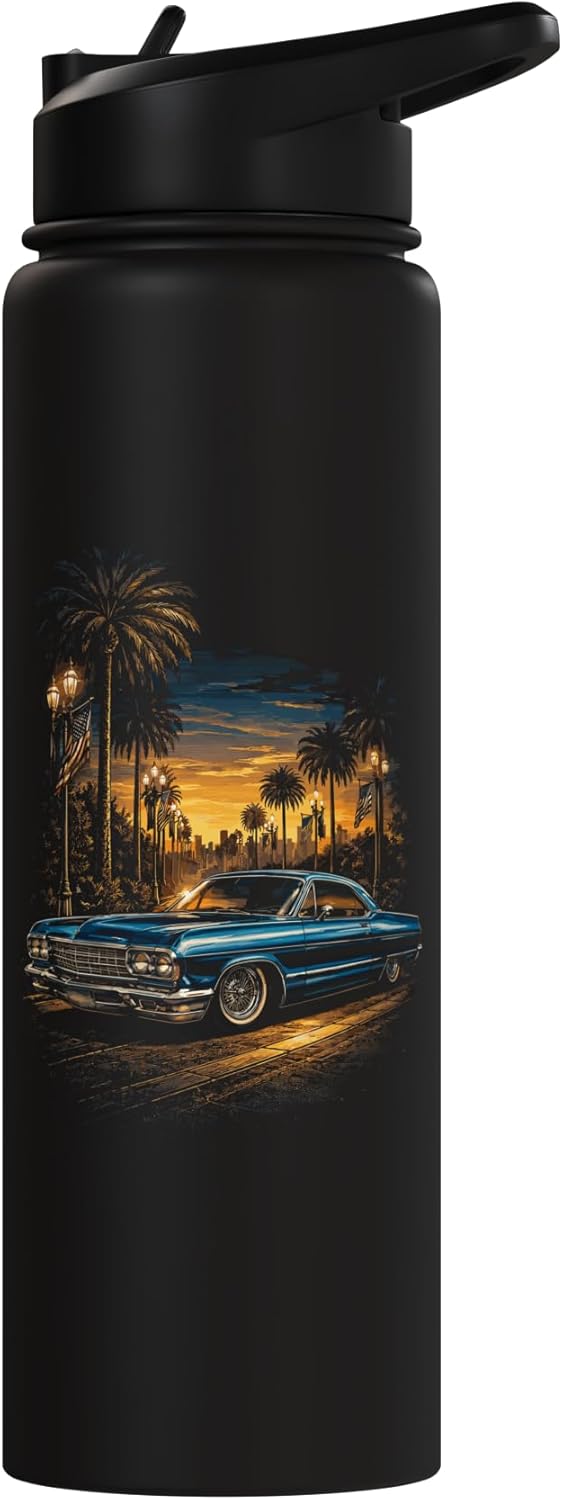 Botella de agua acero inoxidable para coche lowrider