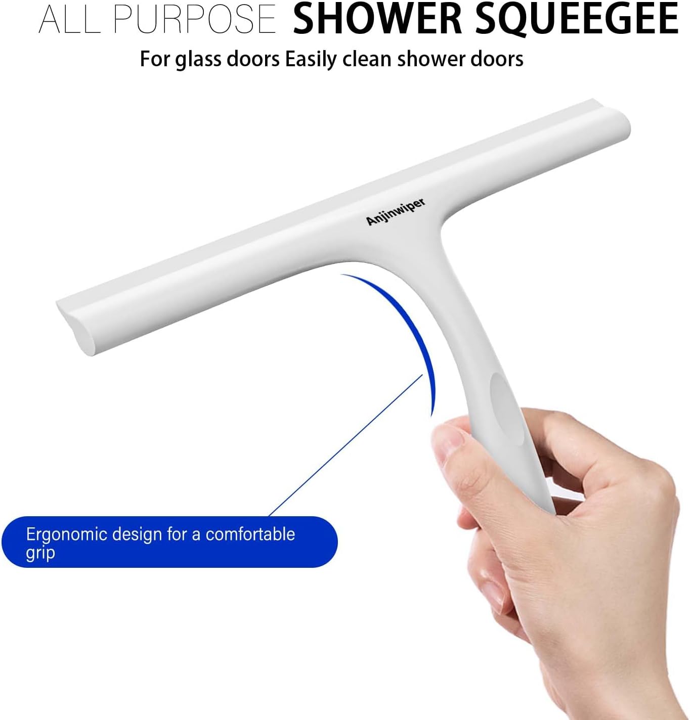 Escobilla ducha multiusos silicona con gancho adhesivo