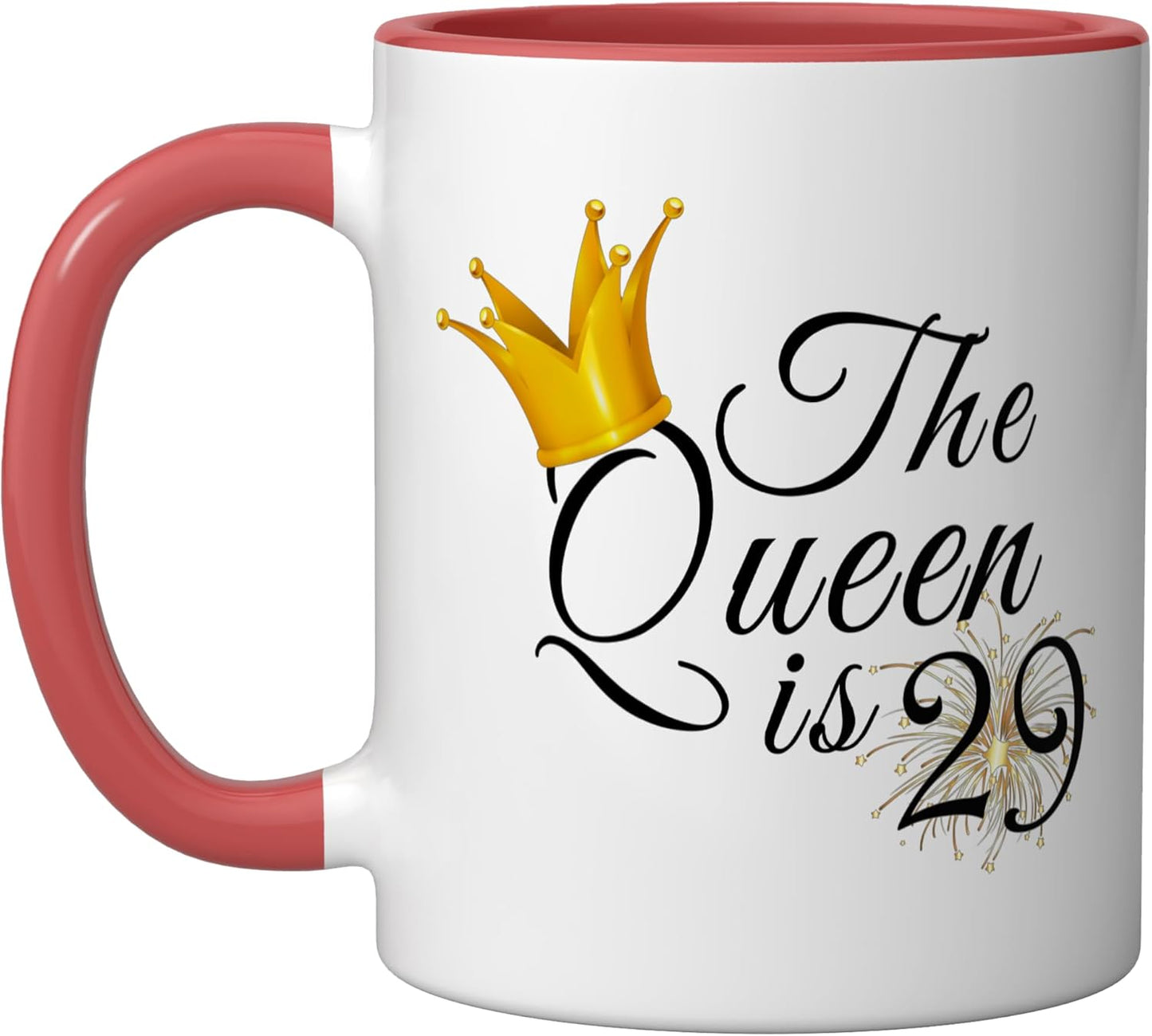 Taza Cerámica Cumpleaños 29 Años Roja/Blanca