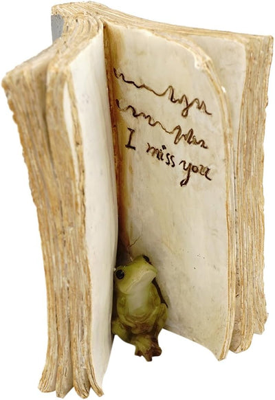 Terrario hadas rana en figura libro