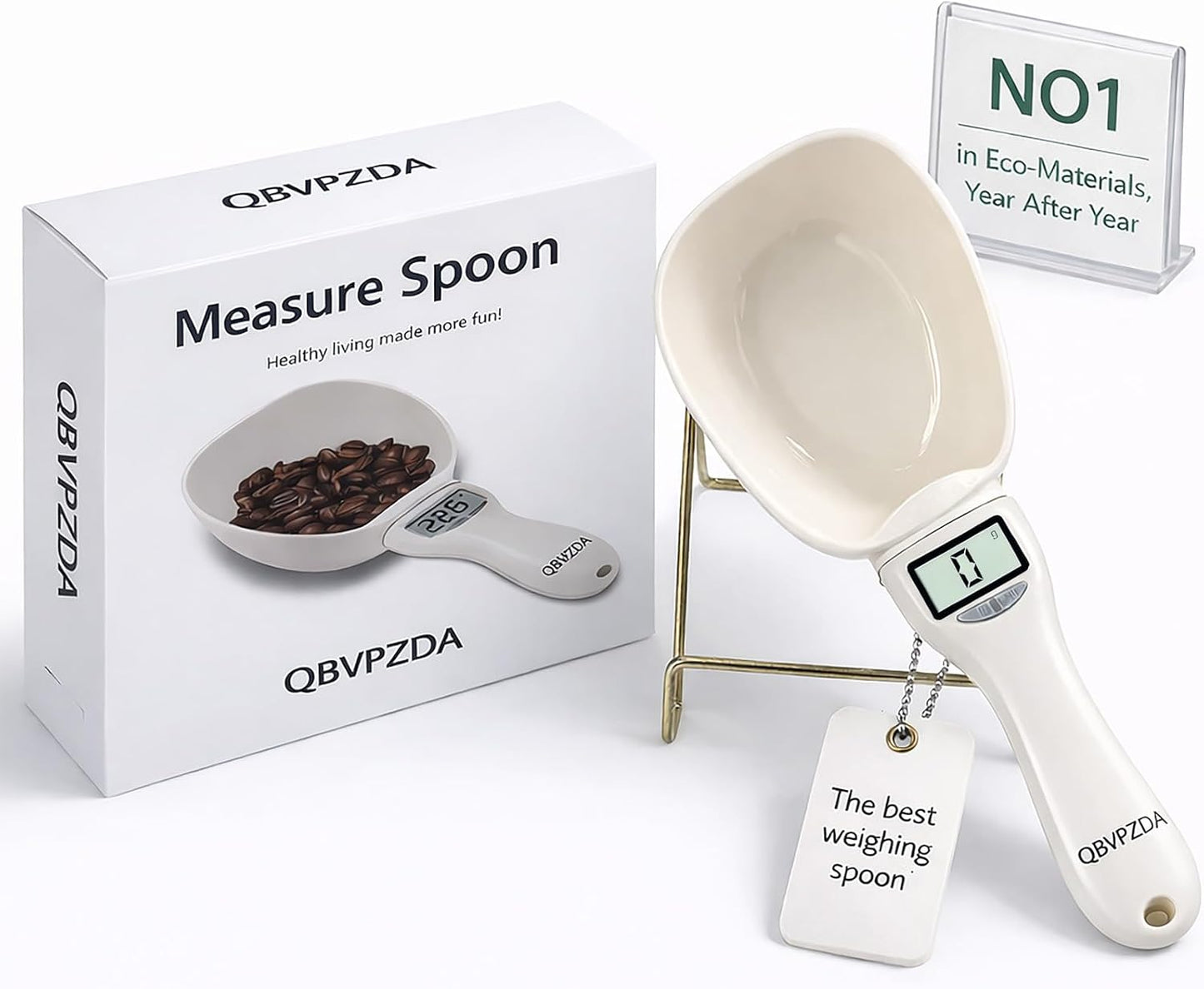 Cuchara medidora digital de cocina con báscula electrónica y calculadora nutricional