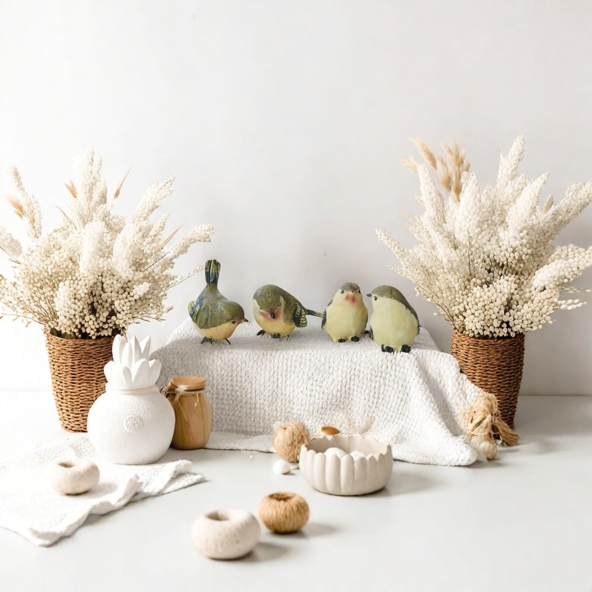 Set 4 estatuas pájaro 1:1 decoración exterior e interior