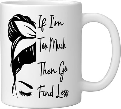 Taza Cerámica Humorística Con Cabello Desordenado Blanco
