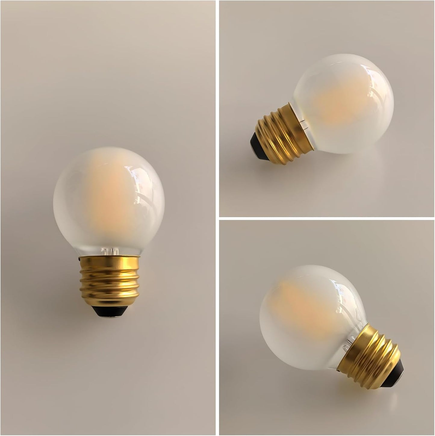 Bombilla LED filamento G16.5 E26 3000K vidrio esmerilado