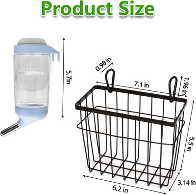 Comedero heno conejos con botella 11.8oz estante