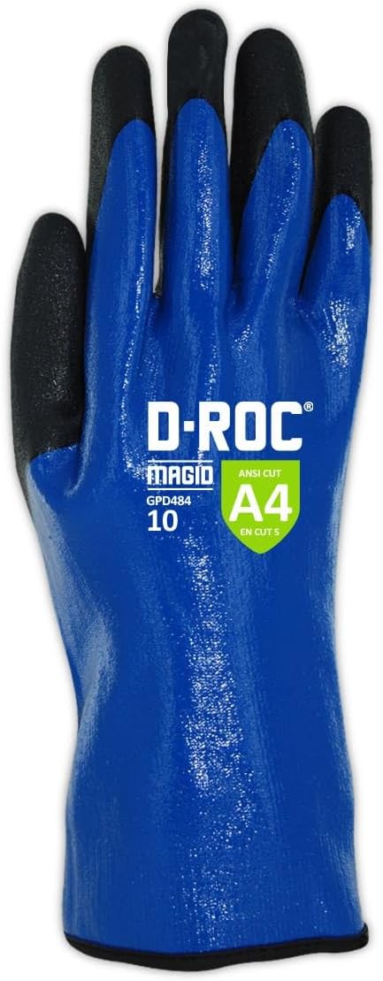 Guantes trabajo impermeables resist. químicos nivel A4