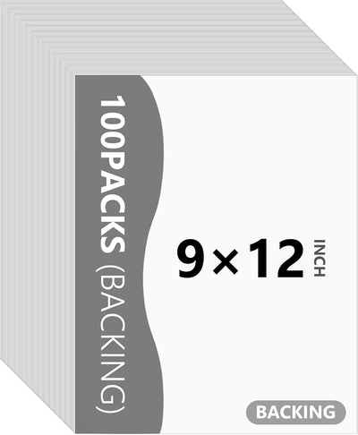 100 Tableros Blancos Sin Ácidos 9x12pulg para Fotos e Impresiones