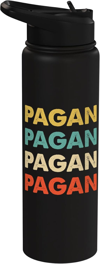 Botella de agua acero inoxidable aislada Pagan Name