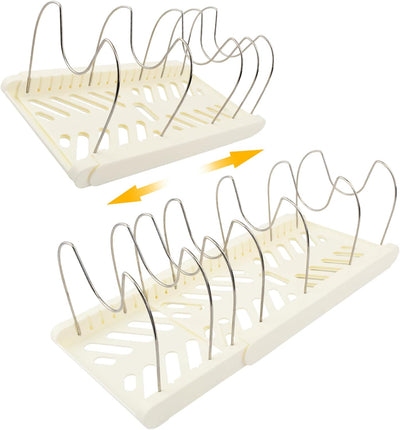 Organizador expandible para ollas y sartenes con 10 compartimentos ajustables