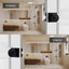 Perillas puerta negro roseta cuadrada resistente baño dormitorio