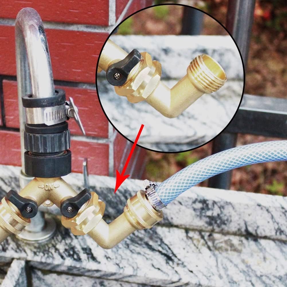 Manguera jardín GHT 3/4pulg conector latón codo 90grados