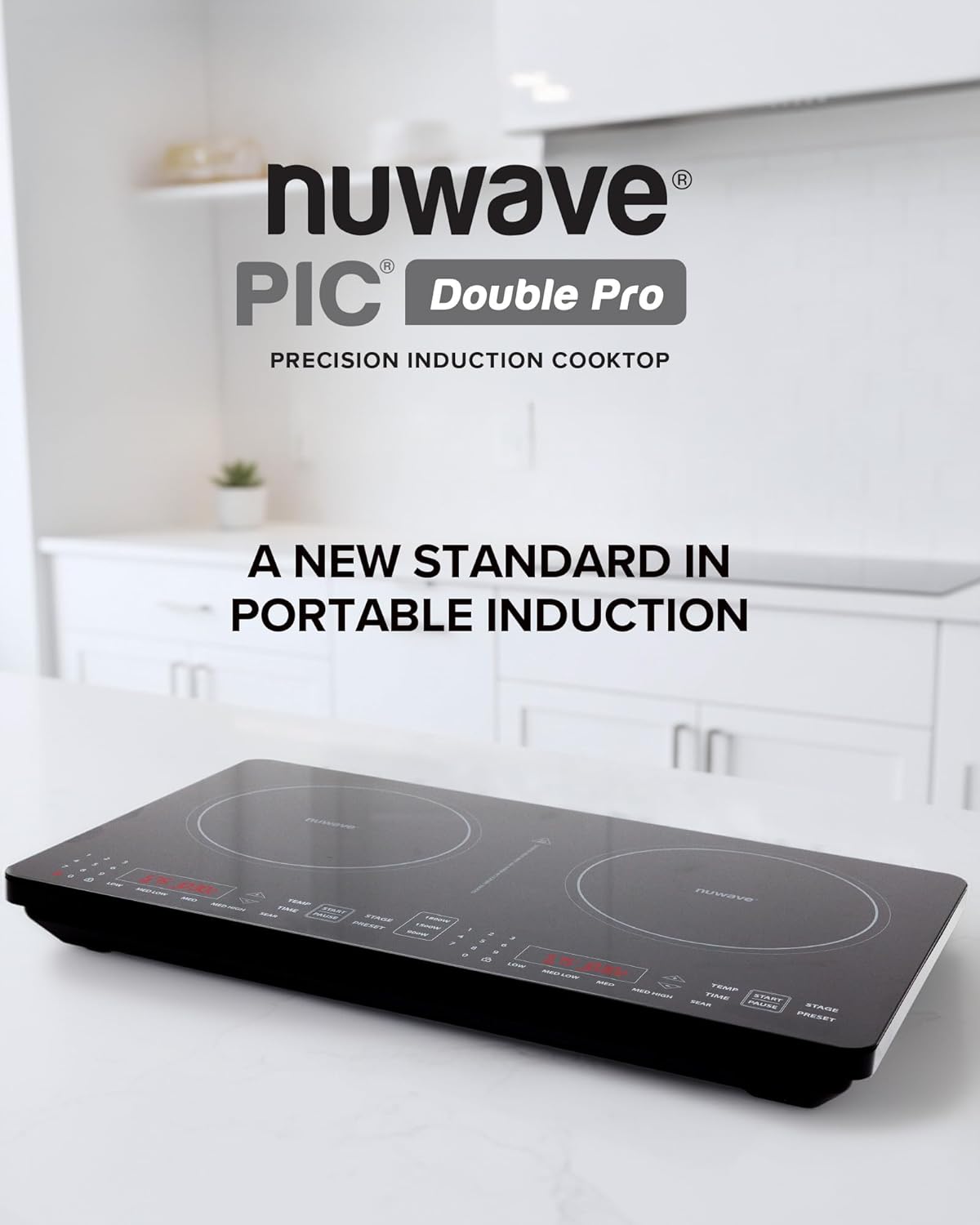 Placa inducción Nuwave PIC Double Pro 8pulg Vidrio Cerámico