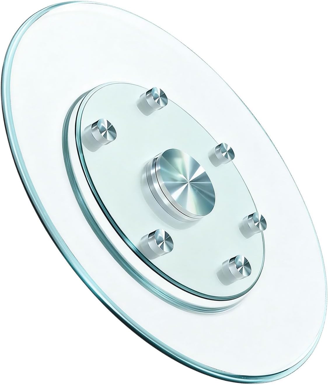 Lazy Susan Vidrio 40pulg Mesa Giratoria 6 Ruedas 360°