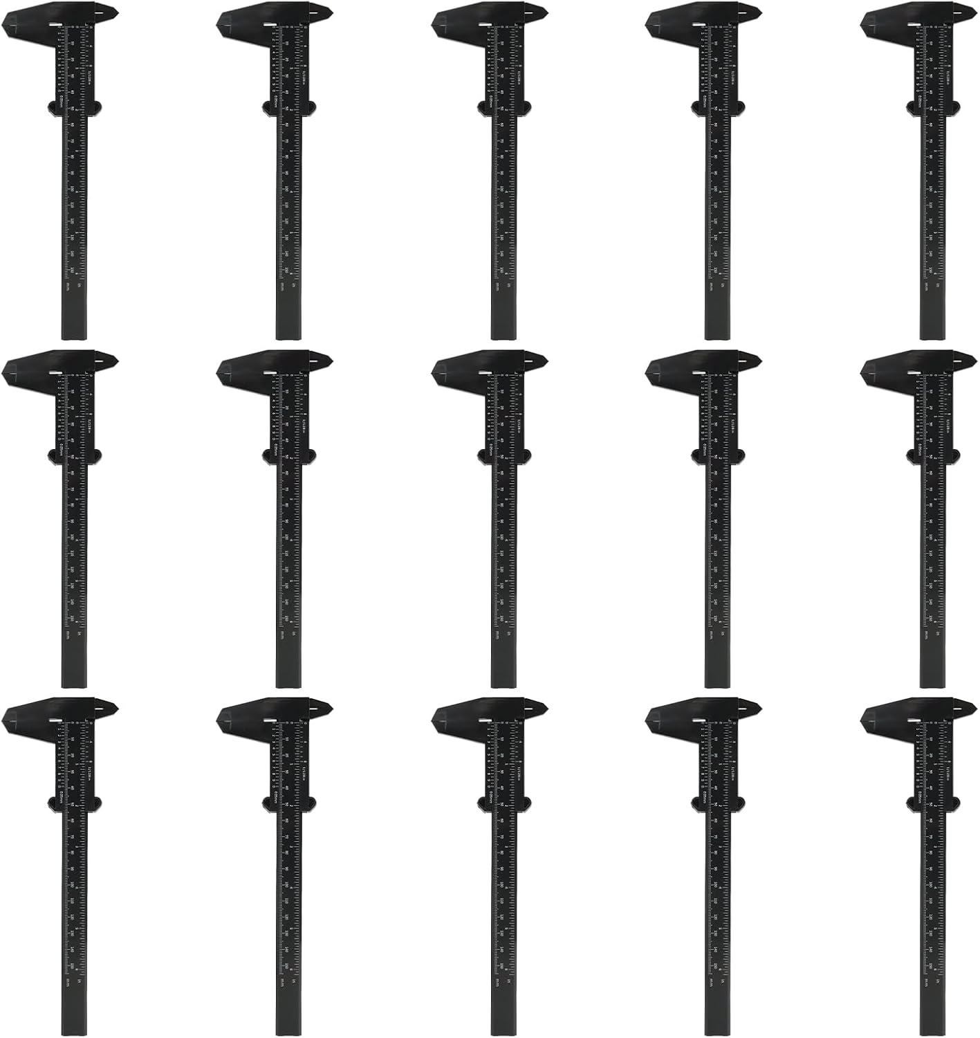 Paquete 15 Calibradores Vernier Plástico 5.99pulg Escuela Oficina