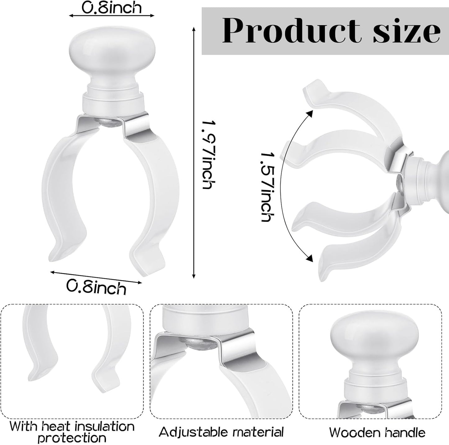 Clips para toallas de cocina Gerrii de acero inoxidable